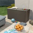 thumbnail image 1 of vidaXL Garden Storage Box Brown 120x56x63 cm PP Rattan, 1 of 5