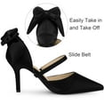 thumbnail image 5 of Unique Bargains Women's Pointed Toe Bow Decor Stiletto Heel Pumps, 5 of 7