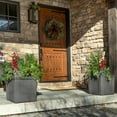 thumbnail image 3 of Step2 Lakewood 16" Resin Dark Cedar Indoor Outdoor Planter 2 Pack, 3 of 4