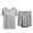 Grey, variant on Sngxgn Women Nightwear Short Sleeve Shirt and Shorts Pajama Set V Neck Sleepwear(Black,L)