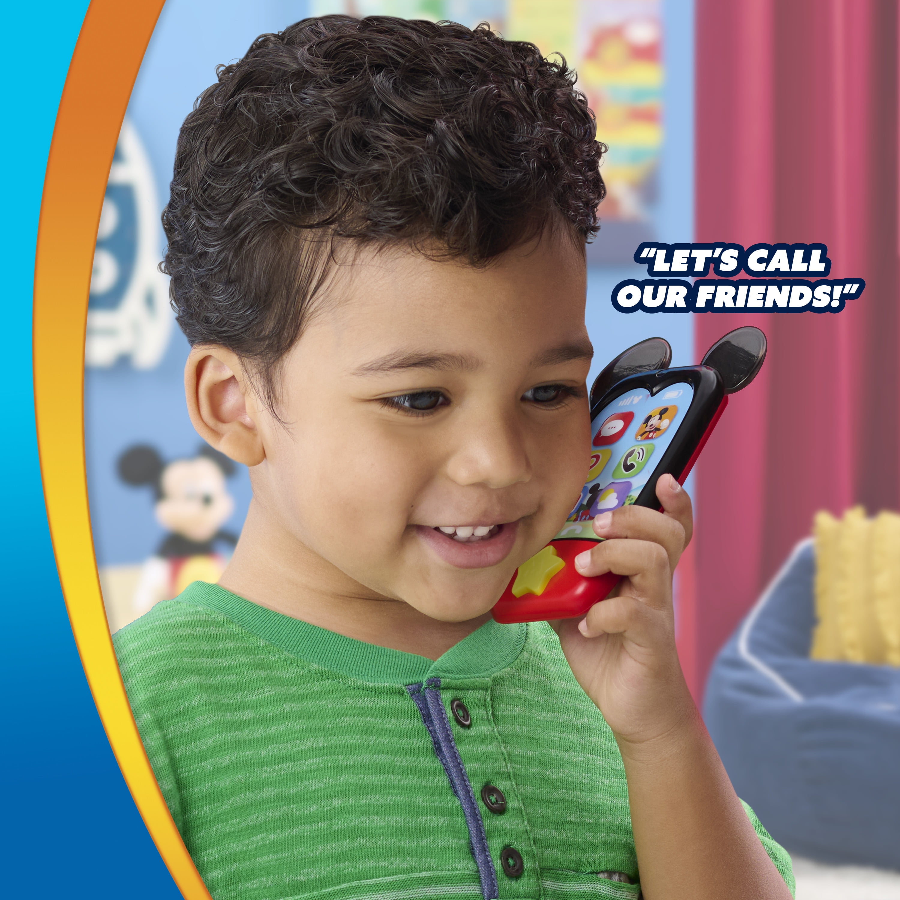 Disney Jr. Mickey Mouse Clubhouse 6-inch Mobile Phone, Interactive Toy Phone for Kids Ages 3 and up