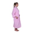 thumbnail image 3 of Puffy Cotton Adult Unisex Kimono Bath Robe 100% Natural Soft Cotton - Light Pink, 3 of 6