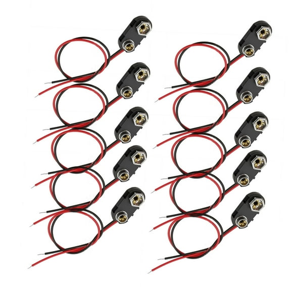 10 Pcs 9V Battery Connector Battery Snap Connectors 9 Volt Battery Holder