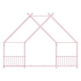 thumbnail image 5 of Tcbosik Twin Size Floor Bed, House Shaped Metal Bed Frame, Easy Assembly, Pink, 5 of 7