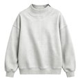 thumbnail image 4 of Gunia Plus Size Neck Women Sweatshirt Long Sleeve Crewneck Sweatshirt Casual Lightweight Pullover Tops Fall Fashion Clothes Light Gray S-3Xl, 4 of 4