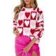 thumbnail image 1 of Jersey HQP Valentines Love Heart Graphic para mujer, rosa, 1 of 7