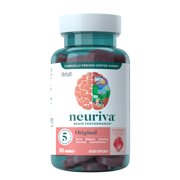 (2 pack) (2 pack) Neuriva Original Brain Performance Strawberry Gummies (50 count), Brain Support With Clinically Proven Naturally Sourced Ingredients‡ (Decaffeinated Coffee Cherry & Phosphatidylserine)