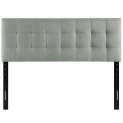 Modway Lily Queen Upholstered Polyester Fabric Headboard in Gray