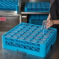 thumbnail image 5 of Carlisle FoodService Products Opticlean Divided Glass Rack with 36 (4.75 x 2.91 Inch) Compartments for Kitchen and Restaurant, Plastic, 19.88 x 19.88 x 5.50 Inches, Blue, 5 of 5