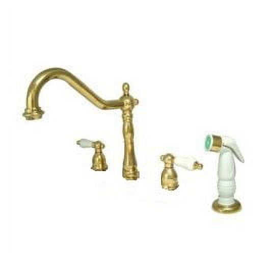 Elements Of Design Eb1792pl New Orleans Double Handle Kitchen Faucet - Brass