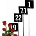 thumbnail image 2 of FAVSTOCK Double Sided Plastic Table Numbers for Restaurant, Wedding Seating Signs for Party, Banquets, Table Numbers - 4" x 4" White on Black (50), 2 of 6