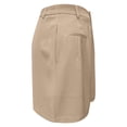 thumbnail image 4 of JIAYUE Women's Bermuda Shorts Buttons Solid Color Summer Elastic High Waisted Wide Leg Business Casual Dressy With Pockets Breathable Female Bottoms, 4 of 6
