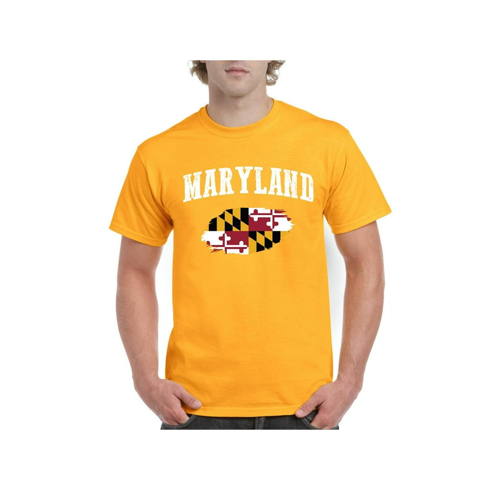 Mom's Favorite - Mens Maryland Flag Short Sleeve T-Shirt - Walmart.com ...