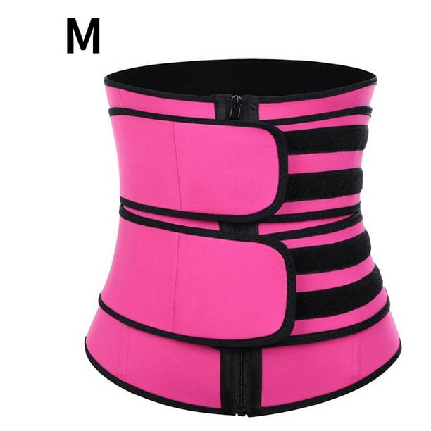 Worallymy Mujeres Cintura Fajas Corsé Chica Deportes Fitness Entrenador de cintura Soporte Cinturón de control del vientre Rose Red M Worallymy JD735807734