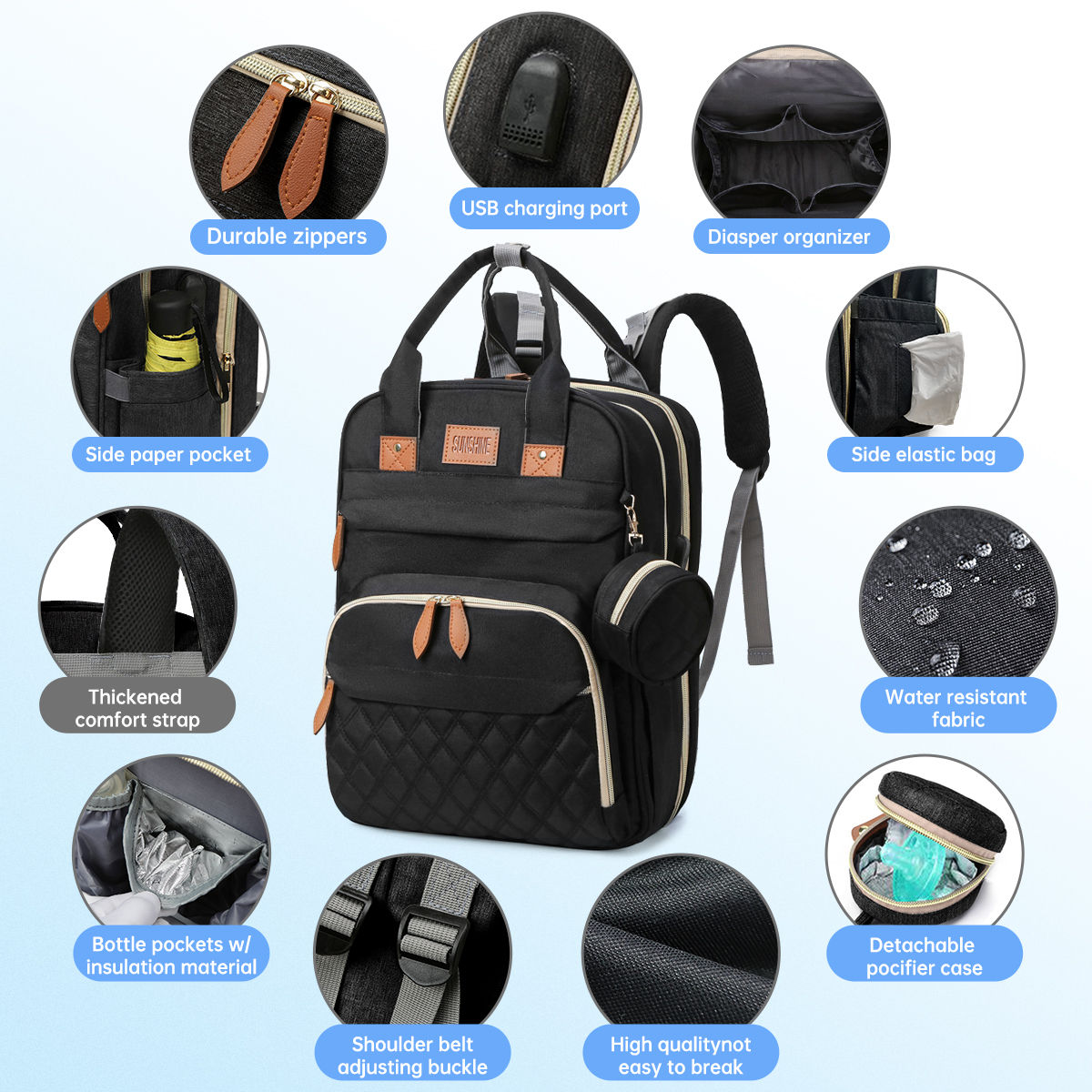 GPED Convertible Diaper Bag with Changing Station photo 5