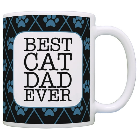 ThisWear Cat Dad Best Cat Dad Ever Coffee Mug Black