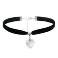thumbnail image 3 of OPOLSKI Necklaces Adjustable Chic Faux Leather Vintage Gothic Style Velvet Choker White, 3 of 8