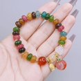 thumbnail image 4 of Joyería hecha a mano de la pulsera cristalina colorida del melocotón para las mujeres, 4 of 5
