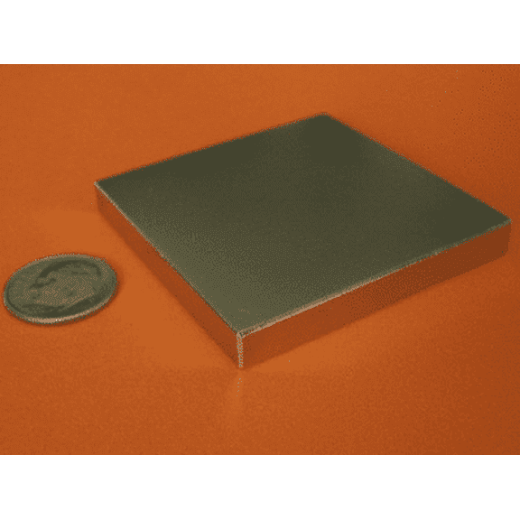 Neodymium Magnets 2 in x 2 in x 1/4 in Block Powerful