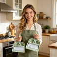 thumbnail image 4 of Ngheia Green Mini Broom Set – Handheld Dustpan and Brush for Desk, Keyboard, Pet Hair, Back-To-Schol, Fall Organization, perf-ect for Colege Dorm, 4 of 4