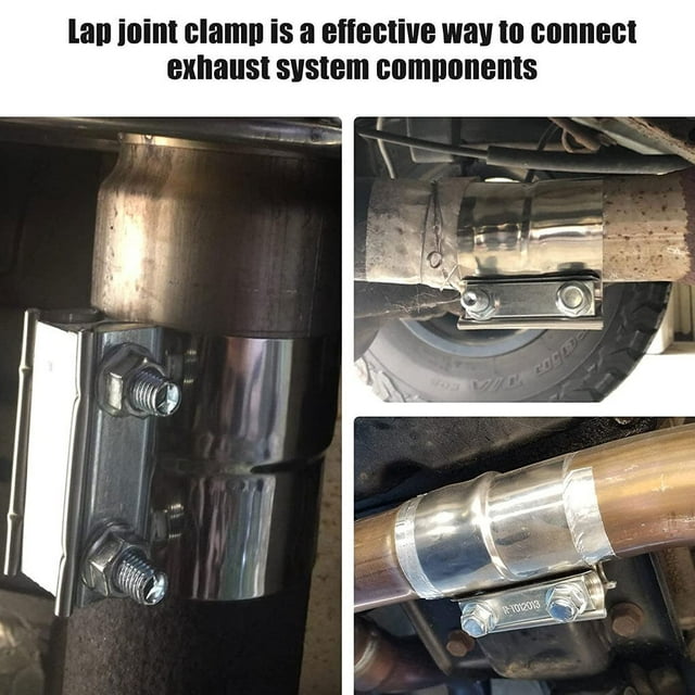Universal Truck Adjustable Hose Clamp Portable Exhaust Muffler Pipe Modification Supplies Replacing Clip Automotive Automobile Upgrade Modified 2.25 Inch