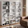 thumbnail image 3 of 71" Tall 6-Tier Bookshelf, Large Open Storage Bookcase, Freestanding Display Shelf for Living Room, Bedroom or Home Office, White, 3 of 9