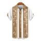 thumbnail image 4 of Blusa y camisa de manga corta con cuello vuelto Camisa casual para hombre Camisa de bolos vintage de manga corta Camisas de verano de playa cubana Camisa con botones Blusa para hombre Poliéster, 4 of 6