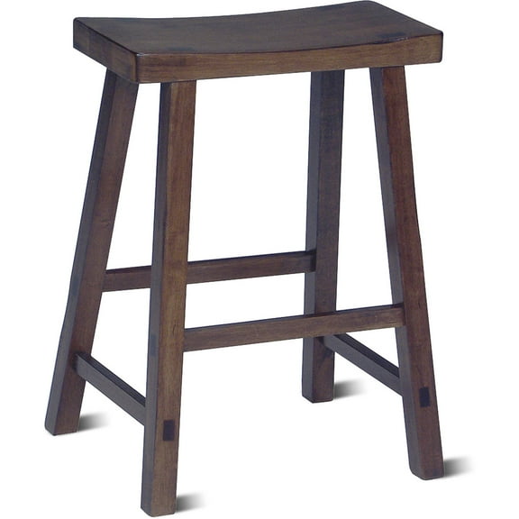 International Concepts 24-in Wood Saddle Stool, Unfinished