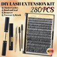 thumbnail image 2 of Kit Gollee de extensión de pestañas individual Lash Clusters, 280 unidades, 2 of 8