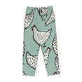 thumbnail image 4 of Disketp Hand Drawn Chickens Print Women'S Comfy Pajama Pants Casual Drawstring Palazzo Lounge Wide Leg Pants, 4 of 9