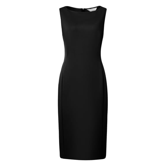 DARING DIVA Sleeveless Sheath Boat Neck Pencil Dress S Black