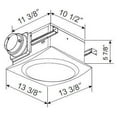 thumbnail image 4 of Aero Pure AP90H-S W ow Profile 90 CFM 0.3 Sones Slim Fit Bathroom Ceiling & Wall Fan with Integrated Humidity Sensor & Grille, White, 4 of 7