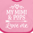 thumbnail image 4 of Inktastic Mimi and Pops Love Me Granddaughter Girls Baby Bib, 4 of 4