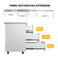 Goldenwarm Heavy Duty Drawer Slides 1 Pair 22inch Soft Close Full
