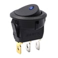 thumbnail image 3 of 3 Models LED DIY Round Light Rocker Switch Power Button Switches (Blue), 3 of 6