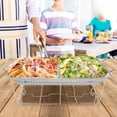 thumbnail image 4 of Chafing Wire Buffet Rack Stand Chrome Frame For Full Size Serving Pans, Full Size Chafing Dish Stand, Food Warmer For Catering, Events, Weddings, Parties, Birthdays (12), 4 of 5