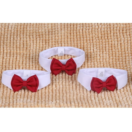 ULTNICE dog tie bow Cotton Red Bowknot Design for Pet 1Pcs