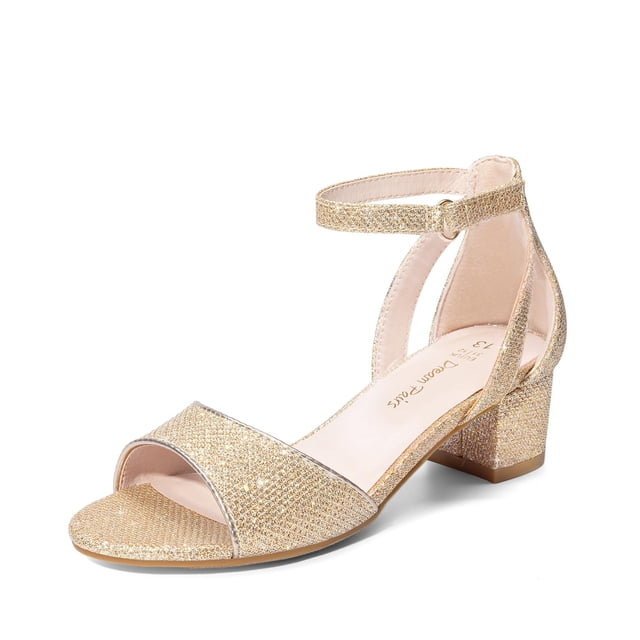 Sandalia DREAM PAIRS KKUMHS2505 Dorada para Niñas con Tacón de 4 cm