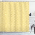 thumbnail image 1 of Ambesonne Lattice Shower Curtain, Zig Zag Stripes Monochrome, 69"Wx70"L, Yellow and White, 1 of 3