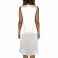 thumbnail image 3 of LIaqionyy Satin Nightgowns for Women Sleepdress Silky Loose Sleepwear V Neck Nightshirt Sleeveless Pajamas, 3 of 5