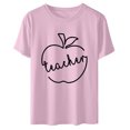 thumbnail image 4 of Teacher Shirt Women Teaching Tshirt Alphabet Graphic Short Sleeve Basic Tee Tops Kindergarten Teachers Gift T-Shirt, 4 of 7