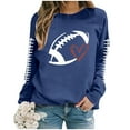 thumbnail image 4 of Women Game Day Sweatshirts Novelty Football Printed Long Sleeve Crew Neck Tops 2025 Fall Fashion Casual Classic Fit Blouses, 4 of 4