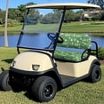 thumbnail image 4 of Pzuqiu Golf Themed 2-Piece Golf Cart Seat Cover Set - Green with White Golf Clubs & Stars - Breathable, Stretch-Fit for Most 2-Seater Carts, 4 of 9