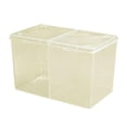 thumbnail image 1 of Soporte para almohadillas de algodón jinwen contenedor de almohadillas cosméticas con tapa claro, 1 of 5