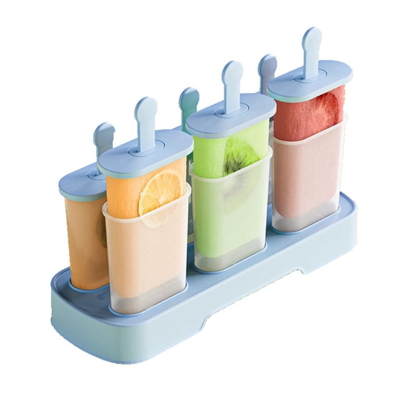 Genreen Popsicle Molds Set 6 Pieces Ice Popsicle Maker-BPA Free,Easy-Release Ice Pop Molds,Homemade Ice Cream Molds (Blue)