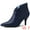 Dark Blue, variant on Unique Bargains Women's Point Toe Patent Leather Stiletto Heel Ankle Boot