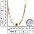 thumbnail image 6 of Gem Stone King 14K Gold Plated Red Garnet and Moissanite Cuban Curb Link Chain Pendant Necklace for Women (1.19 Cttw, Gemstone Birthstone, Cushion 6MM, 16 inch Chain + 2 inch Extender), 6 of 6