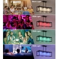 thumbnail image 6 of Q&S 3-Light  Rectangle Crystal Chandeliers Modern Farmhouse Black Dining Room Light Fixture with Remote Control for Living Room Kitchen Island Bedroom RGB Color Changing Light L33.86 x W10.63 x H11.02, 6 of 8