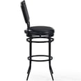 thumbnail image 4 of Crosley Rachel 30" Faux Leather Upholstered Swivel Bar Stool in Black, 4 of 11
