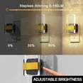 thumbnail image 3 of LOHASLED Set of 2 Black & Brass 3000K Dimmable Nightstand Light, 3 of 7